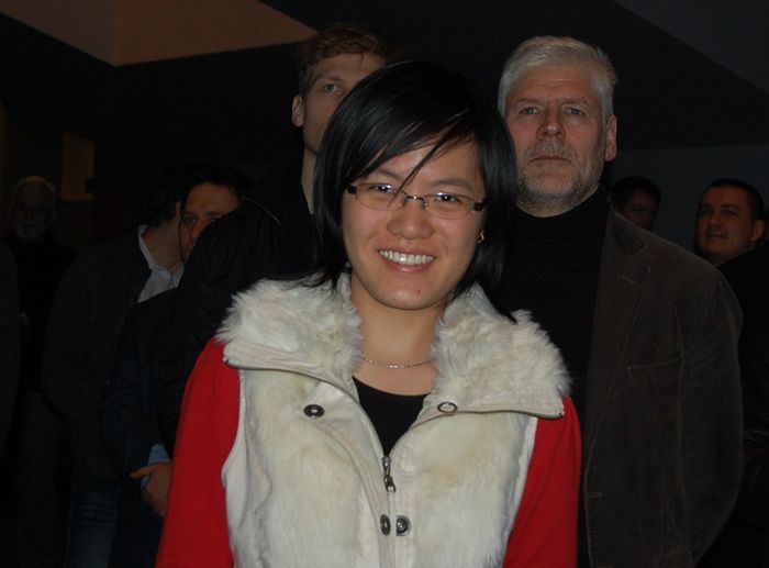Hou Yifan at the closing ceremony