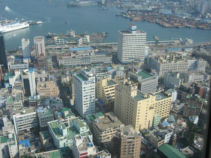 Utsynid fra turninum i Pusan