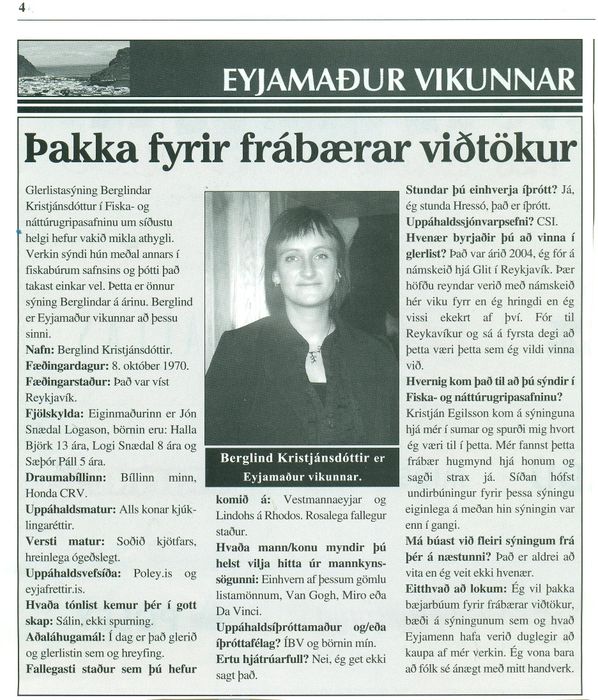 Berglind eyjamaur vikunnar