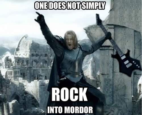 one does not simply rock into mordor