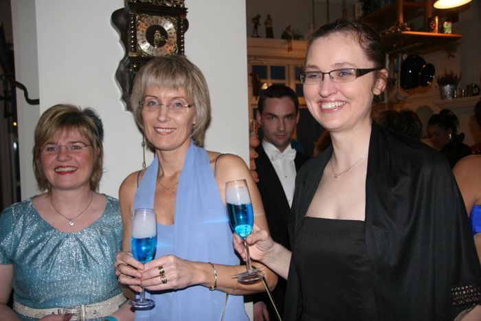 Ladies with the blue drink