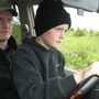 Kjartan fékk líka að keyra