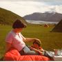Gyða og Sirrý í Skaftafelli árið 1978