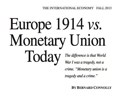 Europe 1914 vs. Monetary Union Today