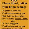 klassa tilbod
