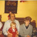 Ragney, pabbi, Jónína og Þórhalla á jólunum 1982