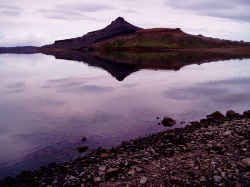 Slarupprs vi Hraunsfjararvatn-rsandi dagur
