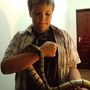 Markús holding a Python!!!