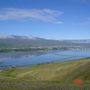 Akureyri áður en lagt var af stað fótgangandi yfir Vaðlaheiði